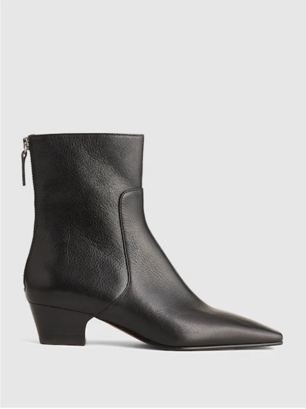 Madewell The Lexie Ankle Boot in True Black Leather Size 8.5